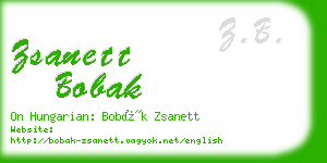 zsanett bobak business card